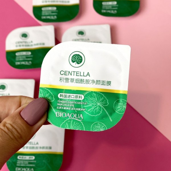 Маска для обличчя, очищуюча, Bioaqua Centella Pudding Mask, 8*5 мл
