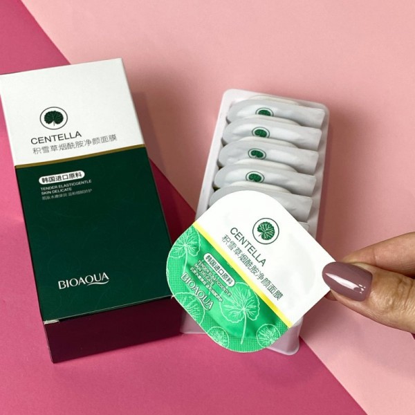 Маска для обличчя, очищуюча, Bioaqua Centella Pudding Mask, 8*5 мл