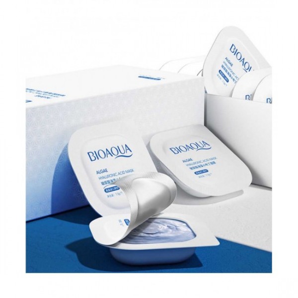 Маска для обличчя Bioaqua Algae Hyaluronic Acid Mask, з екстрактом морських водоростей, 8*5 мл