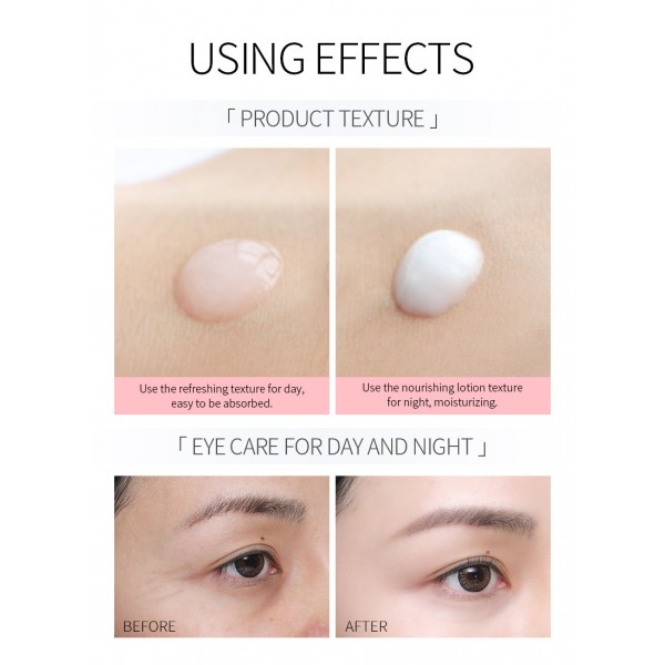 Крем для кожи вокруг глаз Laikou Day and Night Eye Cream, двухфазный, 20 г