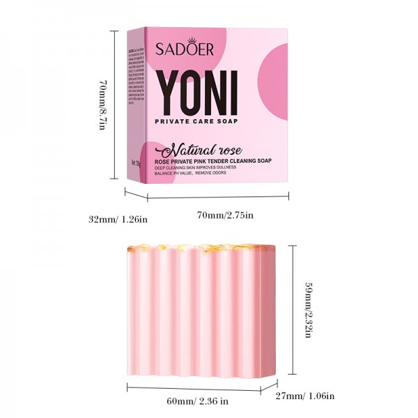 Мило для інтимної гігієни з ароматом троянди SADOER Yoni Private Care Soap, 100 г Мило для інтимної гігієни з ароматом троянди SADOER Yoni Private Care Soap, 100 г