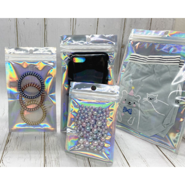 Пакет-саше косметичний із замком Zip-Lock та отвором, глянцевий пакет, Zip-Lock 10,5х15 см, 10 шт