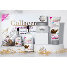Подарунковий набір з муцином равлика, Collagen Capture Miracle Snail Skin Care, 5 засобів