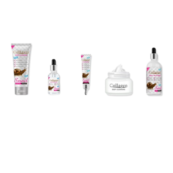 Подарунковий набір з муцином равлика, Collagen Capture Miracle Snail Skin Care, 5 засобів