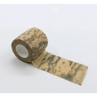 Бинт самоклеящийся 5см х 4,5м эластичный Coban фиксирующий самоскрепляющийся, бинт кобан, бинт коричневый камуфляж, аутоадгезийний бинт 5см х 4,5м
