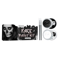 Набір фарб для гриму EELHOE Face Paint Kit, чорна та біла + 2 пензлі, 2х20 г