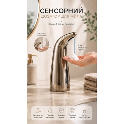 Сенсорний дозатор для мила - сучасне рішення для дому та офісу