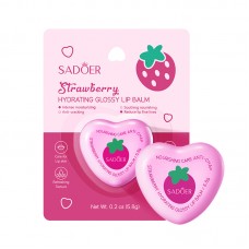 Бальзам для губ зволожуючий з ароматом полуниці  SADOER Strawberry Hydrating Glossy Lip Balm, 5,8 г