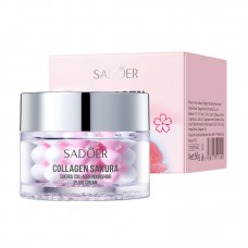 Крем-гель капсульний для обличчя з колагеном та екстрактом сакури SADOER Collagen Sakura Nourising Pearl Cream, 50 г