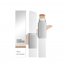 Тональний крем у стіку 2 в 1 з пензлем Color Changing Foundation Stick, двосторонній, адаптується до тону шкіри, тон 02 Natural, 13 г