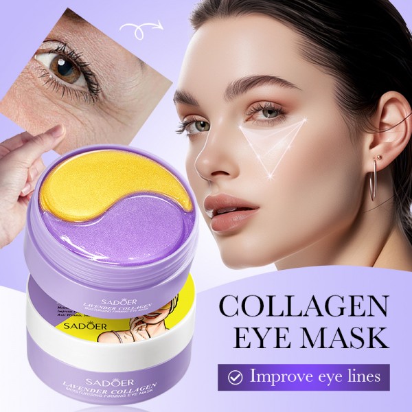 Патчі гідрогелеві SADOER Lavender Collagen Eye Mask, з колагеном, з екстрактом лаванди, 60 шт