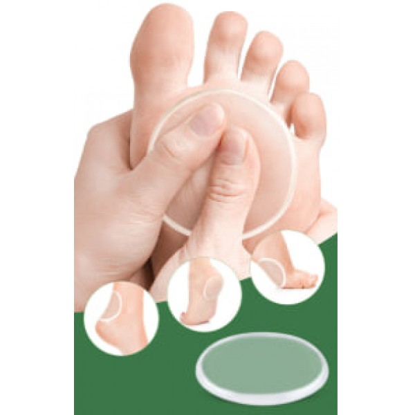 Наліпка гелева самоклеюча для тіла, гелева захисна наклейка, кругла, прозора, 6,4х0,45 см, 1 шт