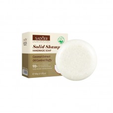 Твердий шампунь для волосся з екстрактом кокосу SADOER Coconut Extract Oil Control Fluffy, шампунь від лупи, 60г