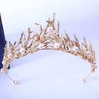 Корона на голову с жемчугом "Grace", золото