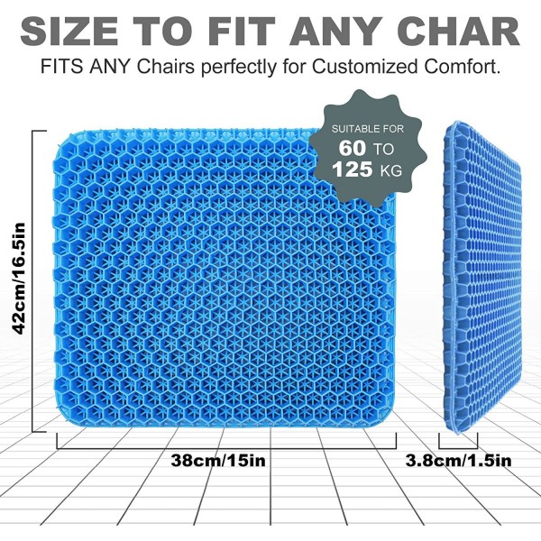 Подушка для сидіння у вигляді сот, ергономічна м'яка подушка, 35х30х2,8 см