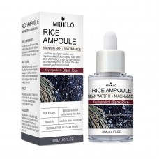 Сироватка для звуження пор з чорною риcовою водою та ніацинамідом MITILLO Rice Ampoule, зволожуюча ампула для обличчя, 30 мл