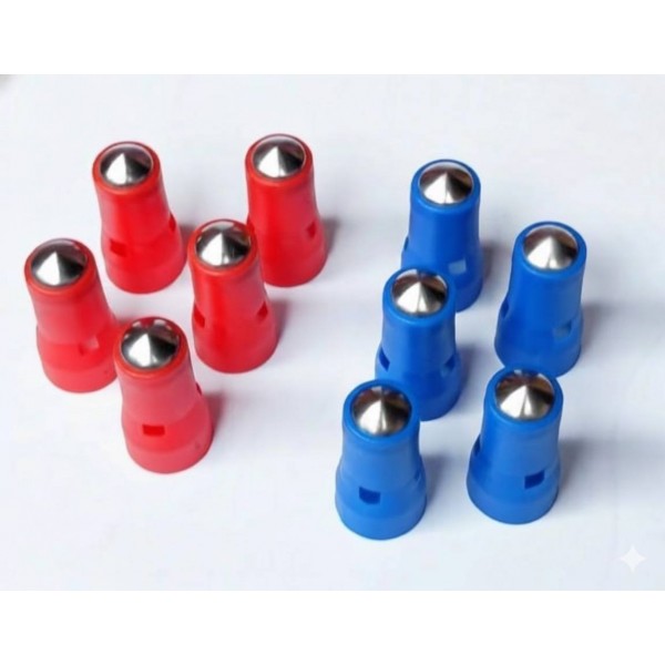 Магніт для масажної вакуумної банки, пластиковий, синій/червоний, 5 шт