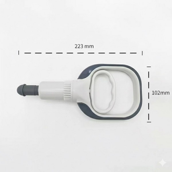 Насос вакуумний для масажних банок з гумовою насадкою, 22,3х10,2 см, 1шт