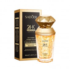 Сироватка для обличчя зволожуюча з колагеном та гіалуроновою кислотою, SADOER 24-K Golden Collagen Serum, 40 мл
