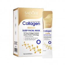 Маска нічна омолоджуюча для обличчя SADOER Collagen Anti-Aging Sleep Facial Mask, з колагеном, 4 мл х 20 шт