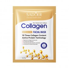 Маска тканинна зволожуюча для обличчя з колагеном  SADOER Collagen Anti-Aging Facial Mask, омолоджуюча маска, 25 г, 1 шт