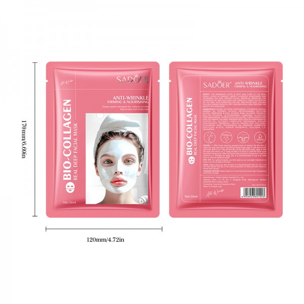Гидрогелевая маска для лица с коллагеном SADOER Bio-Collagen Real Deep Facial Masc, 26 мл, 1 шт