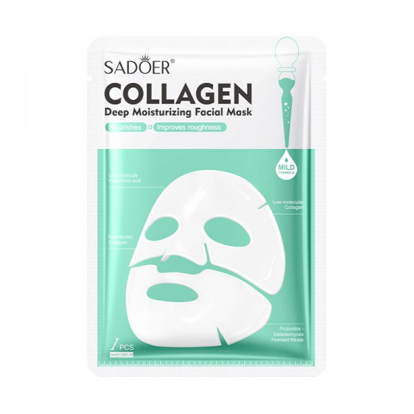 Маска для лица гидрогелевая с коллагеном SADOER Deep Moisturizing Facial Masc, 30 мл, 1 шт
