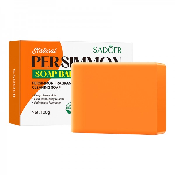 Мило для обличчя і тіла з екстрактом хурми SADOER Persimmon Soap Bar, 100 г