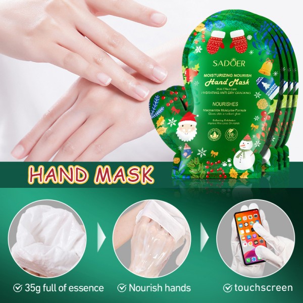 Маска-рукавички для рук зволожуюча SADOER Moisturizing Nourish Hand Mask, 1 пара