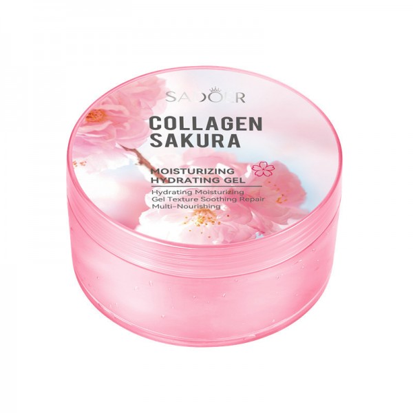 Гель для лица и тела с коллагеном и экстрактом сакуры SADOER Collagen Sakura Moisturizing Hydrating Gel, 300 г
