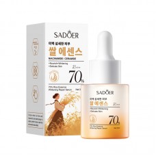 Сироватка відбілююча для обличчя  з екстрактом рису SADOER Rice Essence Whitening Repair Serum, з ніацинамідом та керамідами, 30 мл