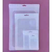 Пакет саше белый матовый косметический с замком Zip-Lock 9х12  см, 10 шт