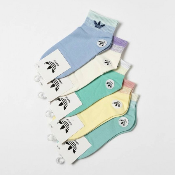 Шкарпетки бавовняні кольорові унісекс з логотипом, розмір 36-41, набір 5 пар