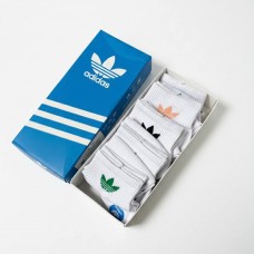 Шкарпетки бавовняні білі унісекс з логотипом, розмір 36-41, набір 5 пар