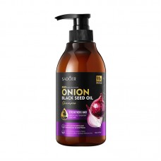 Шампунь для зміцнення та росту волосся з естрактом цибулі SADOER Red Onion Black Seed Oil, 500 мл