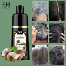 Шампунь тонуючий  для маскування сивини з кокосовою олією SEVICH Coconut Dye Shampoo, чорний, 500 мл