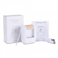 Аплікатор-масажер для шкіри голови електричний вібраційний з червоним світлом та розпилювачем рідин, білий