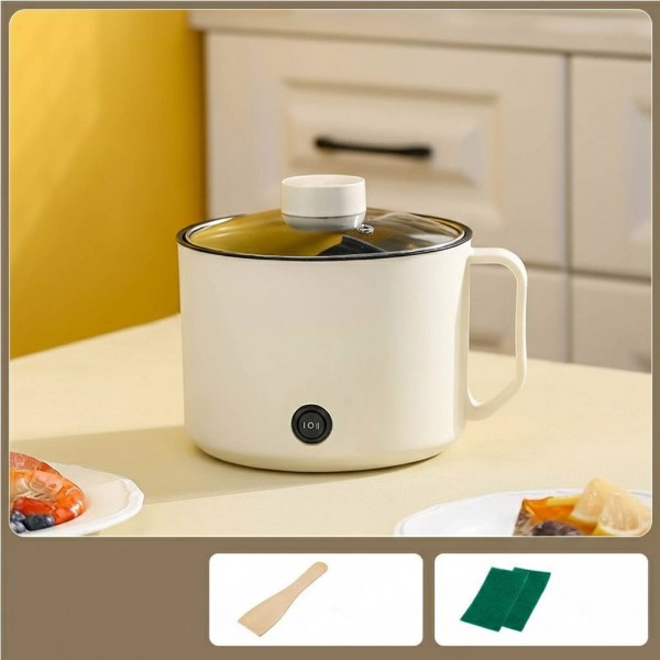 Каструля електрична багатофункціональна з механічним управлінням, молочна, 1,8 л