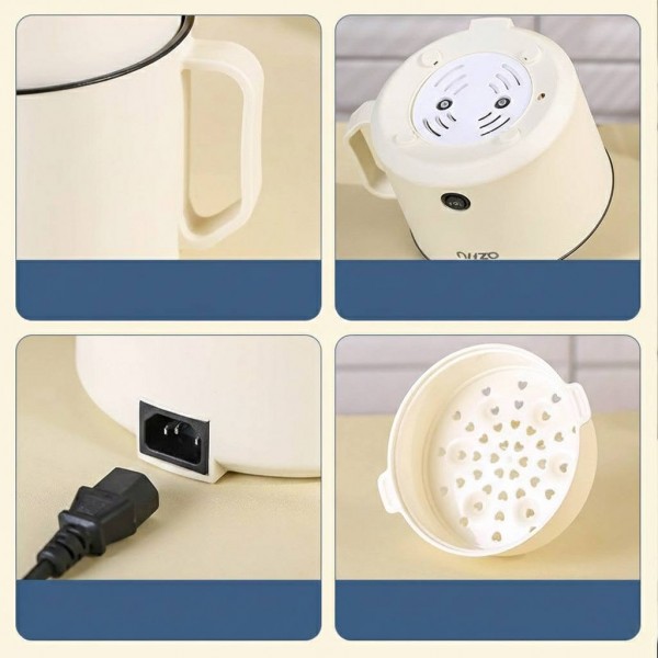 Каструля електрична багатофункціональна з механічним управлінням, молочна, 1,8 л