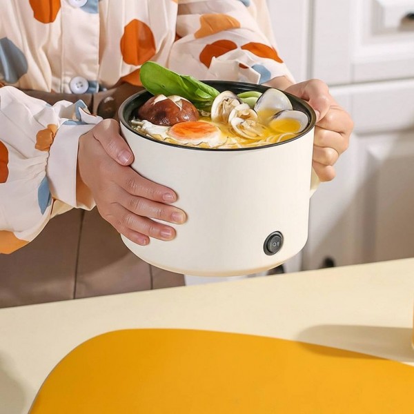 Каструля електрична багатофункціональна з механічним управлінням, молочна, 1,8 л