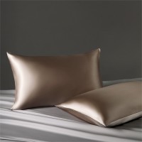 Наволочка шелковая для подушки 50х70 см, коричневая