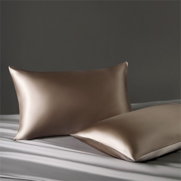Наволочка шовкова для подушки 50х70 см, коричнева