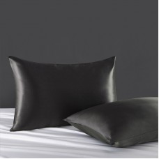 Наволочка шовкова для подушки 50х70 см, чорна