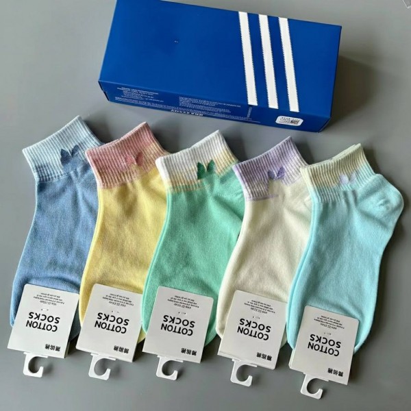 Шкарпетки бавовняні кольорові унісекс з логотипом, розмір 36-41, набір 5 пар