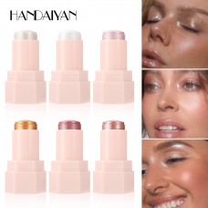 Хайлайтер-стік гелевий для обличчя та тіла із шимером HANDAIYAN Jelly Glitter Stick, 6 кольорів, 9 г