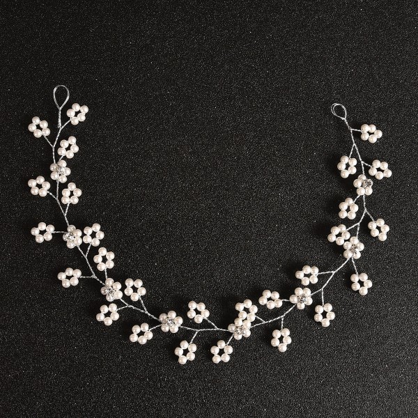 Обруч для волосся з перлами "Pearl Bride Wreath", прикраса на голову, срібло Обруч для волосся з перлами "Pearl Bride Wreath", прикраса на голову, срібло