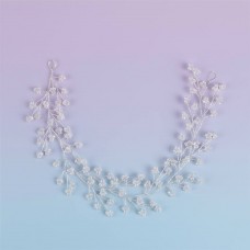 Обруч для волос с кристаллами "Crystal Bride Wreath", украшение на голову, серебро
