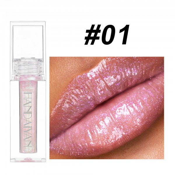 Блеск для губ с шиммером увлажняющий HANDAIYAN Lip Oil, жидкая помада с блестками, 10 цветов, 2,3 мл