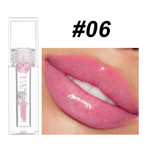 Блеск для губ с шиммером увлажняющий HANDAIYAN Lip Oil, жидкая помада с блестками, 10 цветов, 2,3 мл
