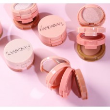 Палетка контуруюча водостійка 3 в 1: хайлайтер, рум'яна, бронзер HANDAIYAN 3 in 1, 3 кольори, 32 г